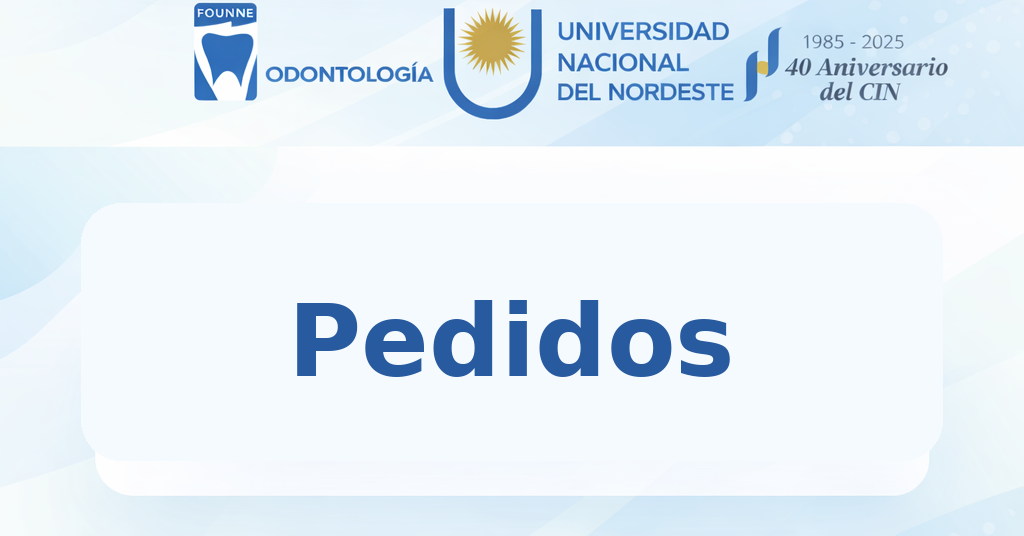 Solicitud de pedidos